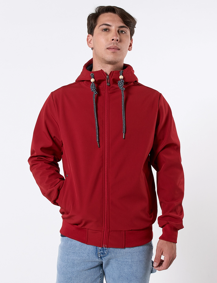 Chaqueta con Capucha Rojo