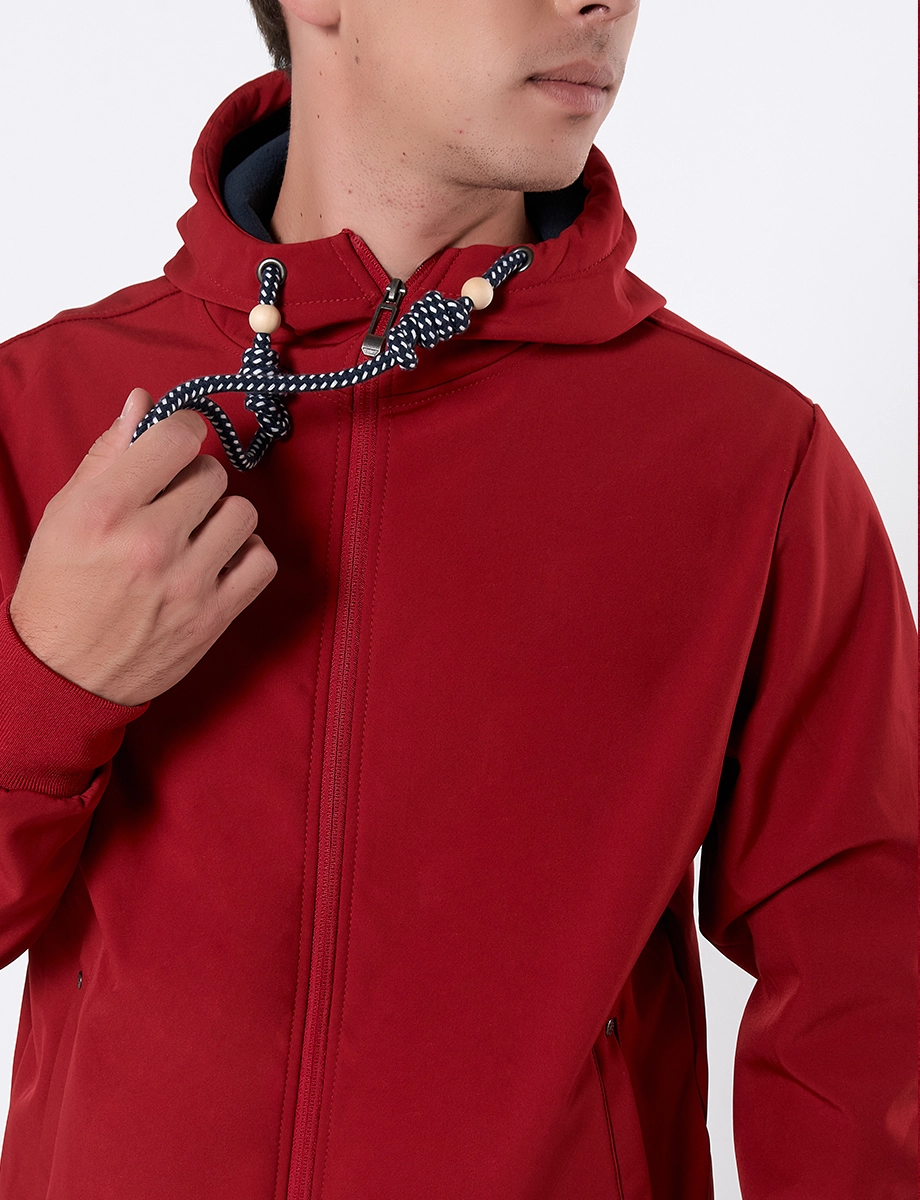 Chaqueta con Capucha Rojo