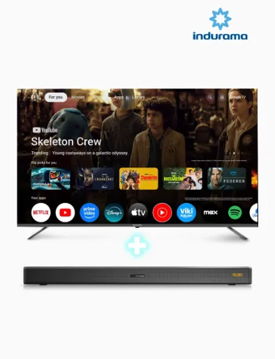 Combo Televisor Smart 65" FHD Negro + <em class="search-results-highlight">Barra de Sonido</em> Negro | Indurama