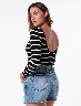 Body a Rayas Negro Mujer – Diseño ajustado con estilo moderno