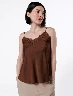 Top Satin Marrón Mujer – Brillo sutil para lucir increíble
