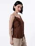 Top Satin Marrón Mujer – Brillo sutil para lucir increíble