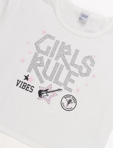 Camiseta Girls Rule Crudo