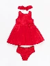Vestido Rojo + Panty Niña – Conjunto dulce para ocasiones especiales