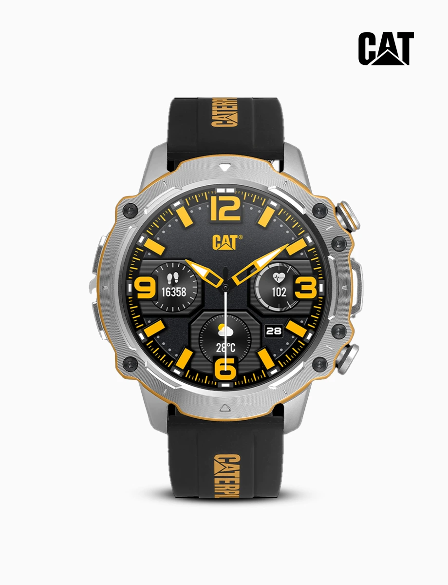 SmartWatch Doble Correa Negro/Amarilla | Caterpilar