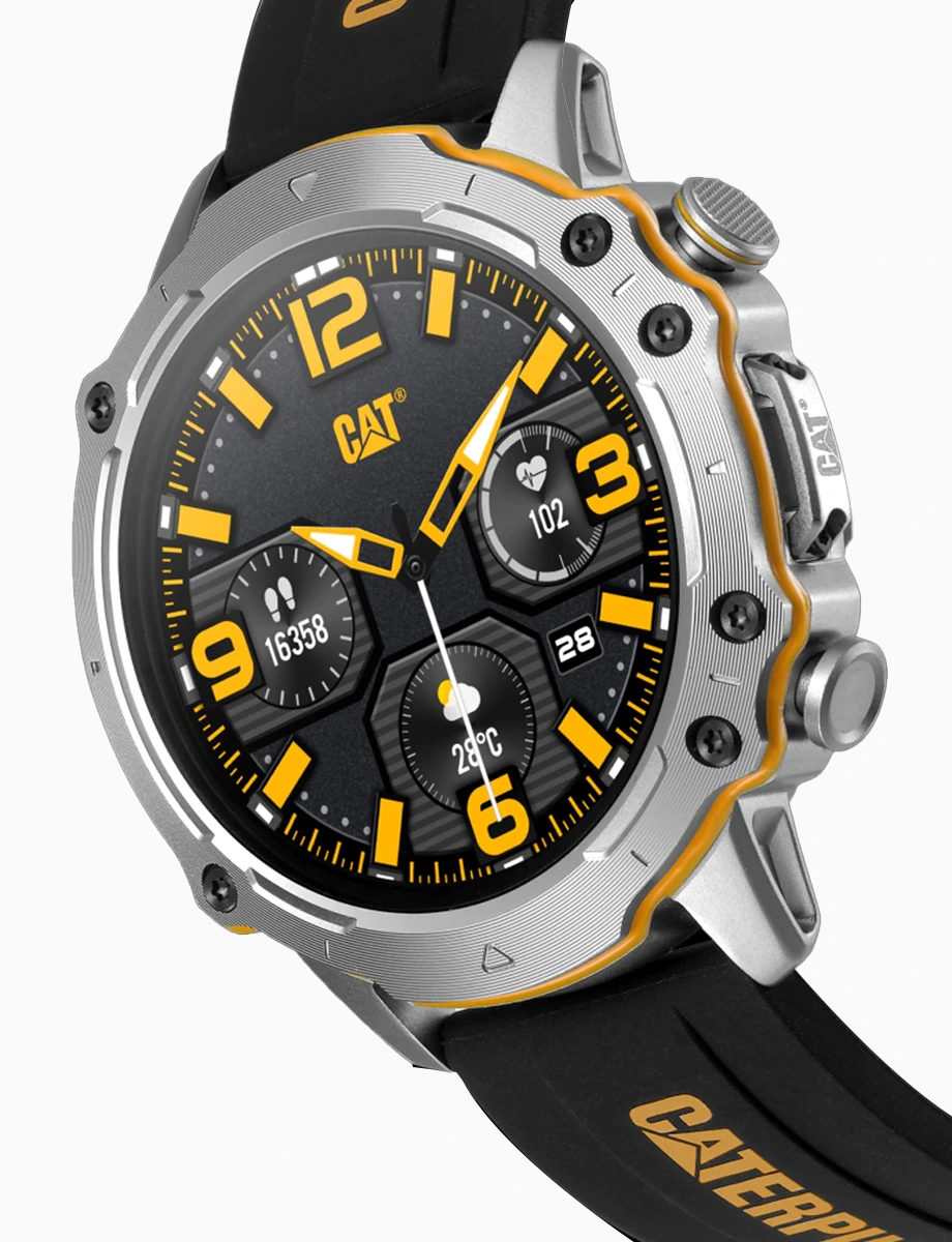 SmartWatch Doble Correa Negro/Amarilla | Caterpilar