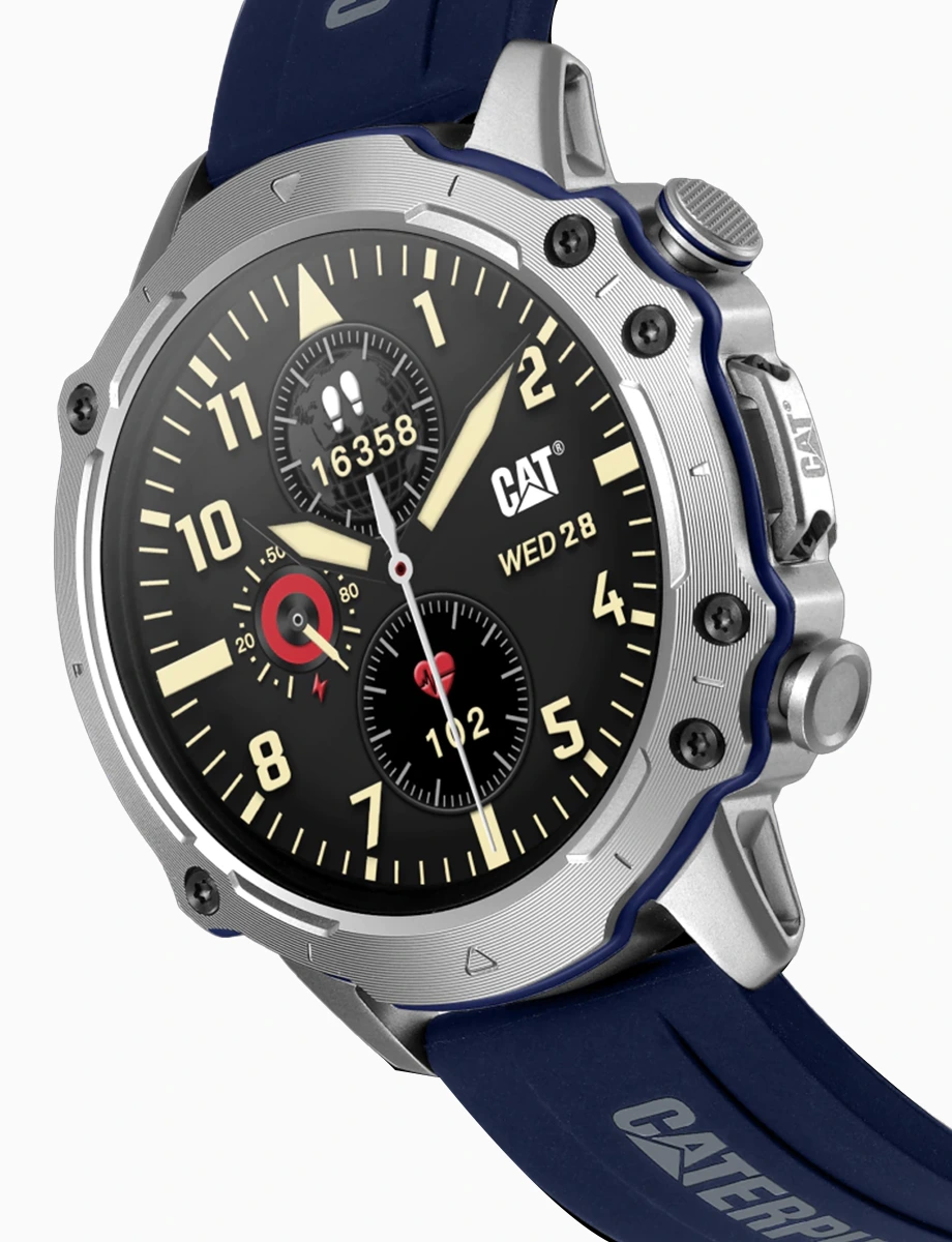 SmartWatch Doble Correa Negro/Azul | Caterpilar
