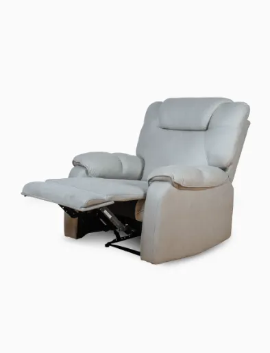 Sofá Reclinable Lia Gris Claro | Muebles El Bosque