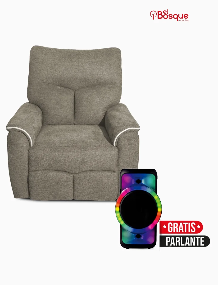 Sofá Reclinable Kim Moca | Muebles El Bosque