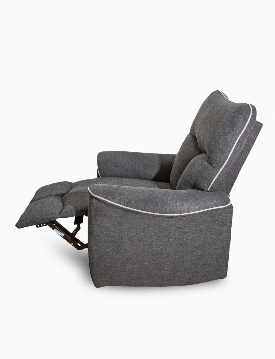 Sofá Reclinable Kim Gris Oscuro | Muebles El Bosque
