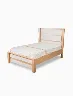 Cama Cindy Full (2 Plazas) Naturale/Cristalo | Muebles El Bosque