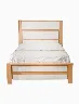 Cama Cindy Full (2 Plazas) Naturale/Cristalo | Muebles El Bosque