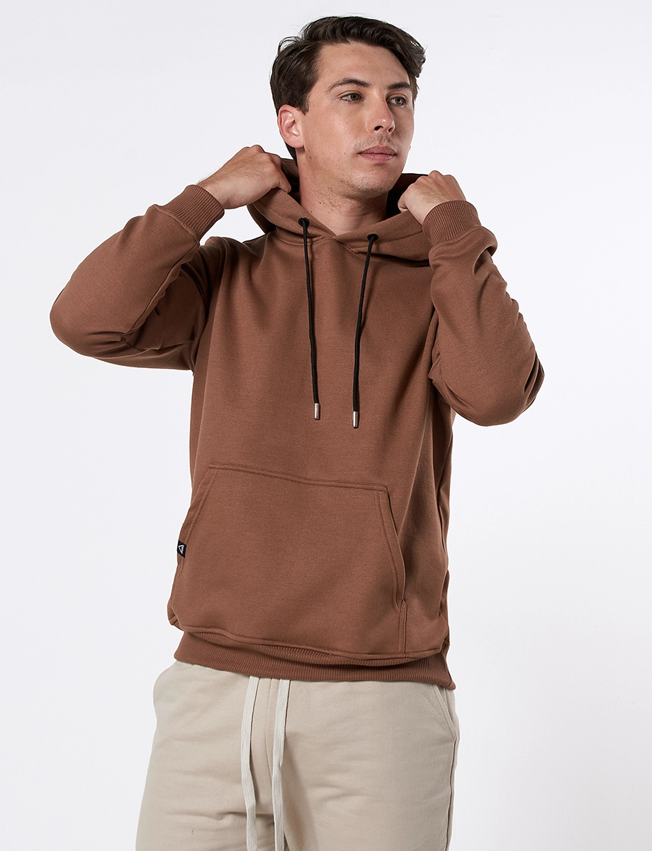 Chompa Capucha Café Medio