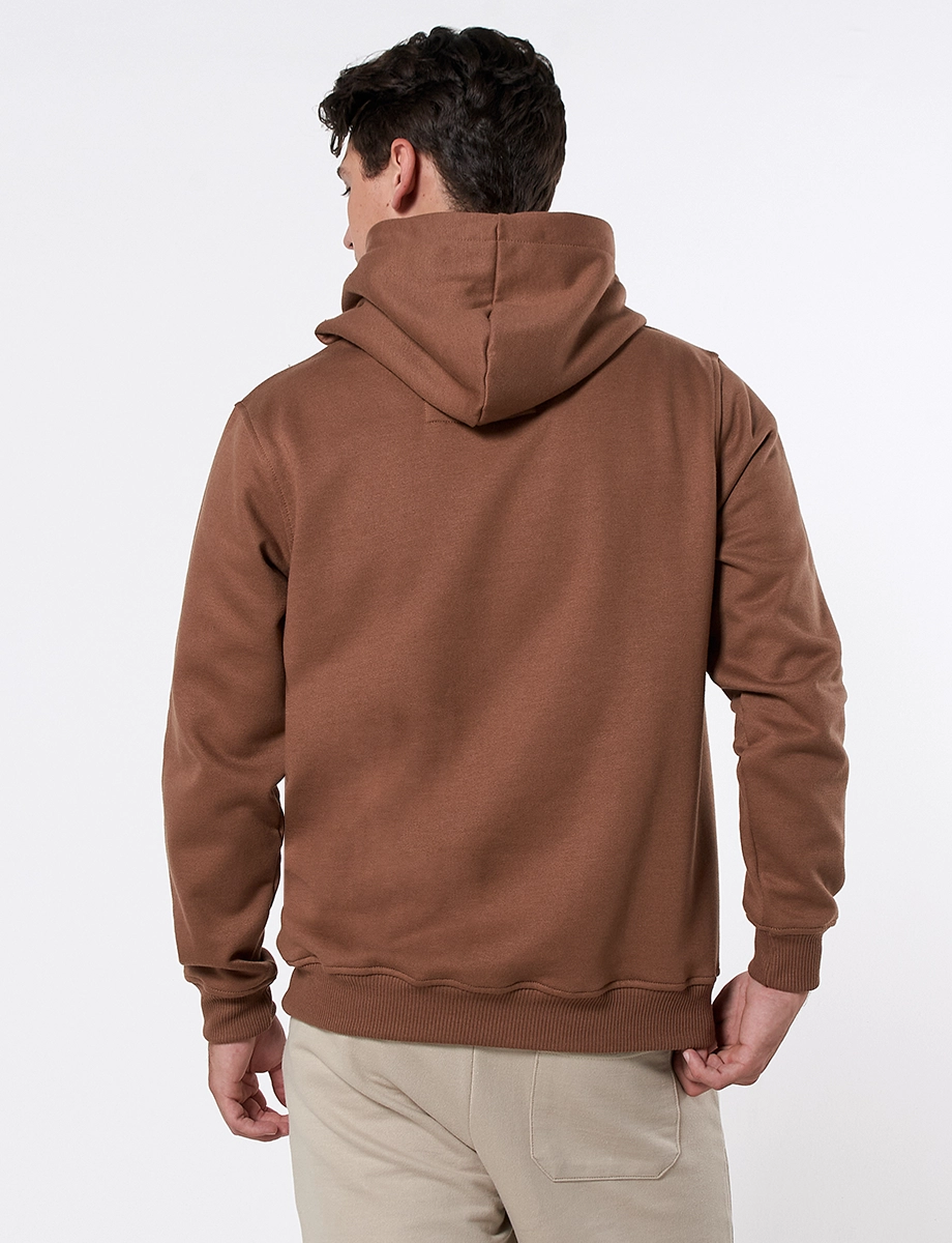 Chompa Capucha Café Medio