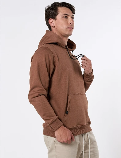 Chompa Capucha Café Medio