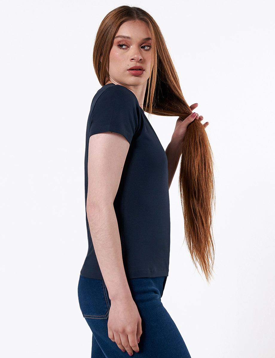 Camiseta Básica Azul