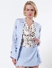 Blazer Llano Celeste Valeria Mujer – Elegancia ligera moderna