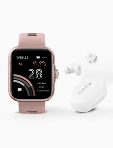 Combo SmartWatch Viva Pro Rose Gold + Audífonos Power Buds Blanco | Cubitt