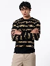 Sweater Franjas Negro Hombre – Diseño moderno para outfits urbanos