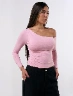 Buzo One Shoulder Rosado Mujer – Diseño moderno con toque femenino
