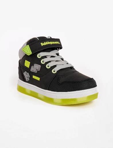 <em class="search-results-highlight">Botín</em> Cordones Negro/Verde | Bubblegummers