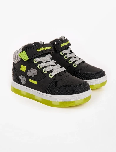 <em class="search-results-highlight">Botín</em> Cordones Negro/Verde | Bubblegummers