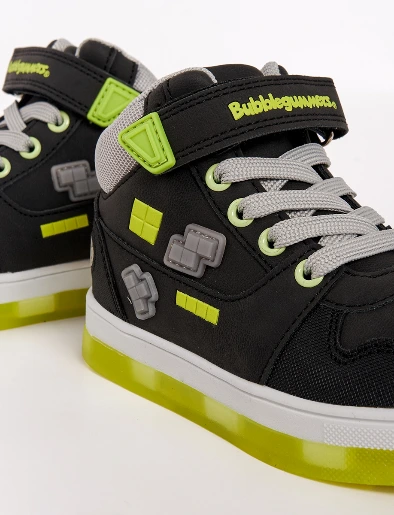 <em class="search-results-highlight">Botín</em> Cordones Negro/Verde | Bubblegummers