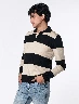 Sweater Bloque de Color Negro Hombre – Look moderno para clima fresco