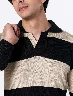 Sweater Bloque de Color Negro Hombre – Look moderno para clima fresco
