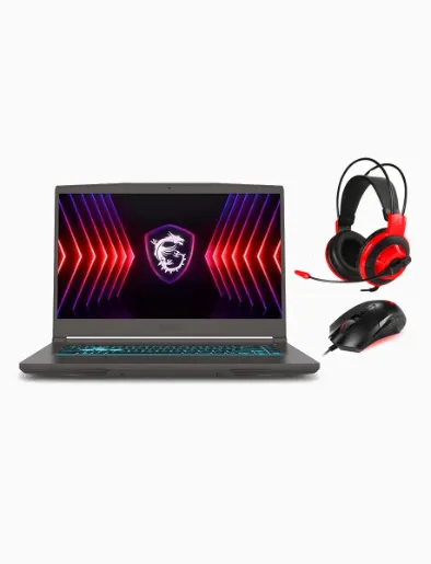 Combo Gamer Laptop THIN A15 AI B8VF-270US de 1 TB y RAM 16 GB Negro + Mouse Gaming USB Negro + Headset Gaming Negro | MSI