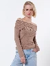 Sweater Off Shoulder Habano Valeria Mujer – Estilo femenino moderno