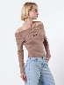 Sweater Off Shoulder Habano Valeria Mujer – Estilo femenino moderno