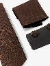 Set Corbata + Gemelos + Pañuelo Café Hombre – Combinación clásica y elegante