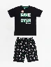 Pijama Camiseta + Bermuda Negro Game Over Niño – Descanso con estilo gamer