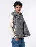 Chaqueta Combinada Letra "A" Gris/Blanco Hombre – Diseño urbano con actitud deportiva
