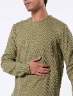 Buzo con Textura Verde Hombre – Diseño cómodo y contemporáneo
