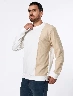 Buzo Bloque Color Blanco Hombre – Diseño moderno contrastante