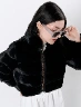 Chaqueta Afelpada Negro Mujer – Elegancia cálida para temporada fría