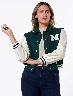 Chaqueta Combinada Verde/Blanca Mujer – Diseño fresco deportivo actual