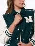 Chaqueta Combinada Verde/Blanca Mujer – Diseño fresco deportivo actual