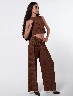 Conjunto Top + Pantalón Café Mujer – Estilo coordinado moderno