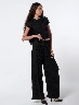 Conjunto Camiseta + Pantalón Negro Mujer – Comodidad con estilo