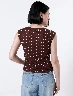 Top Mesh Chocolate Mujer – Estilo moderno con aire contemporáneo