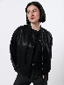 Chompa Cuero Negro Mujer – Estilo audaz con acabado moderno sofisticado