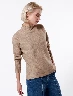 Sweater Cuello Medio Café Medio Mujer – Abrigo chic para clima fresco