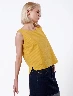 Top con Botones Mostaza Mujer – Toque moderno y femenino actual