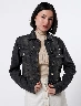 Chaqueta Jean Gris Oscuro Mujer – Estilo denim clásico en tono oscuro versátil