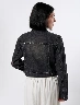 Chaqueta Jean Gris Oscuro Mujer – Estilo denim clásico en tono oscuro versátil