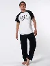 Pijama Camiseta Over + Pantalón Negro Hombre – Comodidad total para descansar