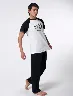 Pijama Camiseta Over + Pantalón Negro Hombre – Comodidad total para descansar